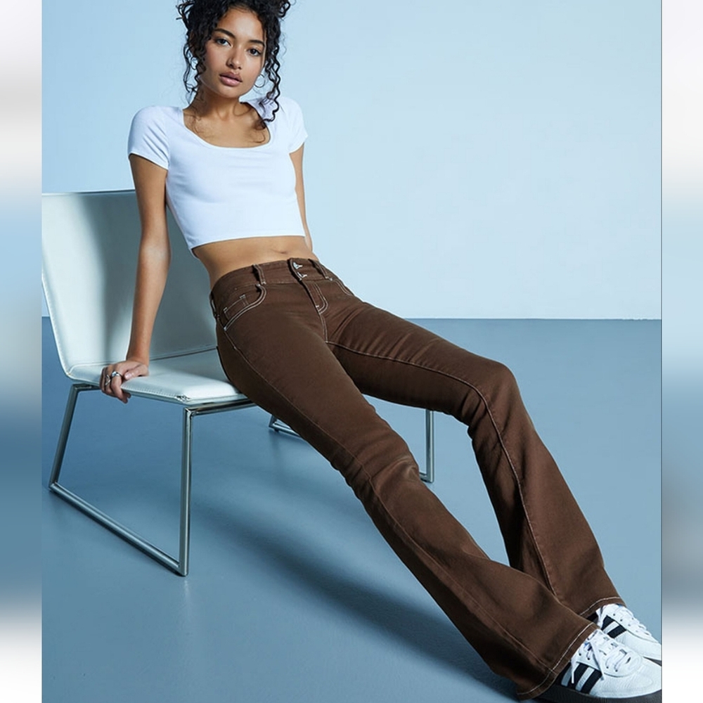 NWT PacSun Brown Low Rise Bootcut Jeans 28